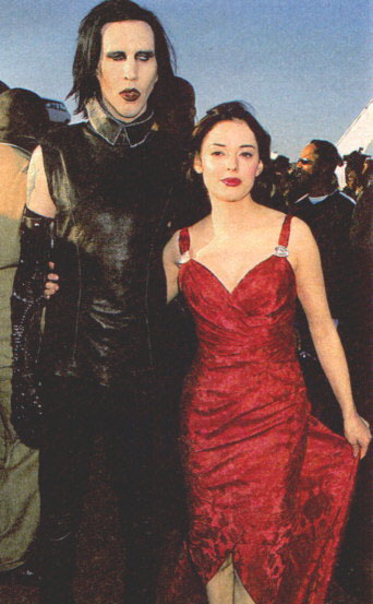 Marilyn Manson and Rose McGowan. 